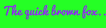 Image with Font Color 9326FF and Background Color 26FF26